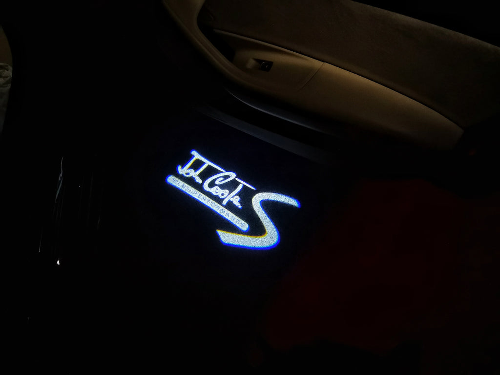 LOGOTIPO DE JOHN COOPER PROJECROTR LIGHTS Nr.104 (cantidad 1 = 2 logo película / 2 luces de puerta)