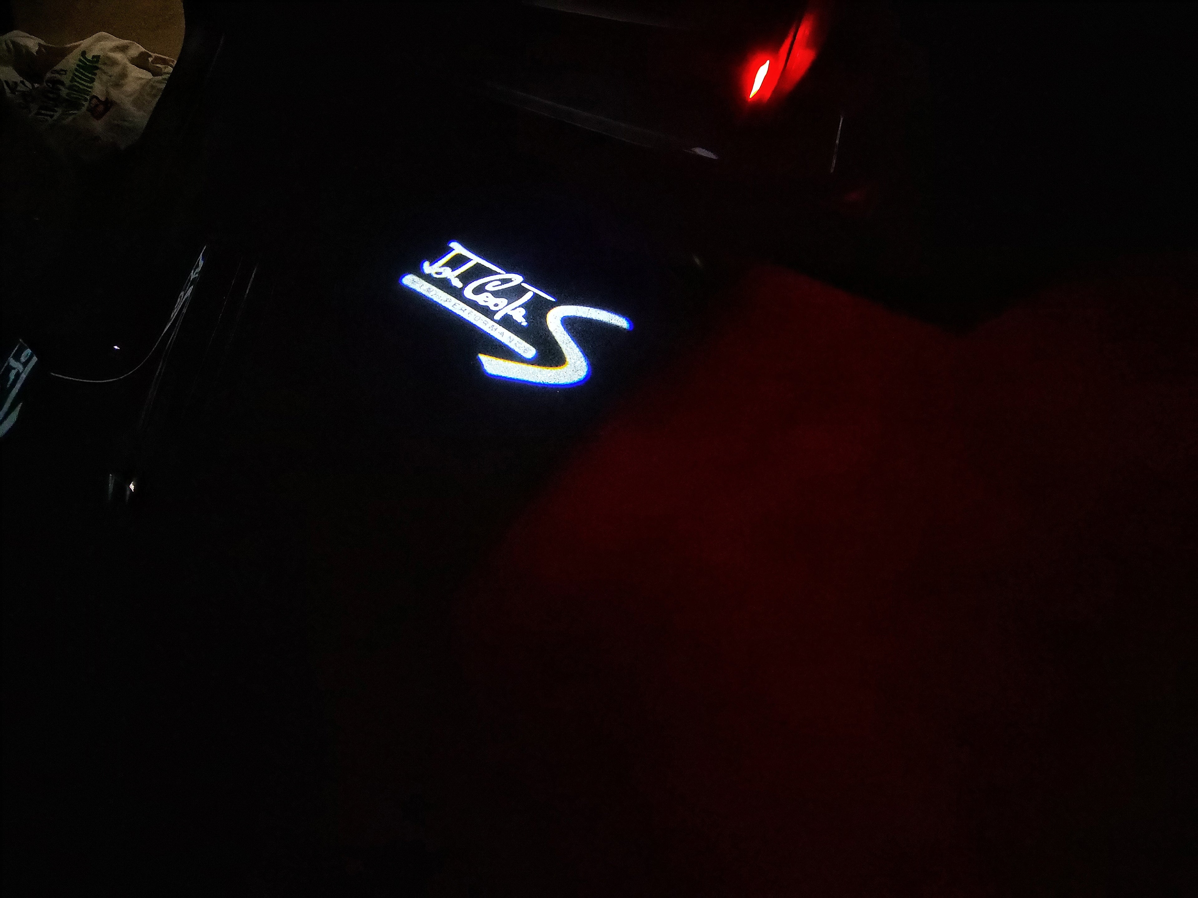 LOGOTIPO DE JOHN COOPER PROJECROTR LIGHTS Nr.104 (cantidad 1 = 2 logo película / 2 luces de puerta)