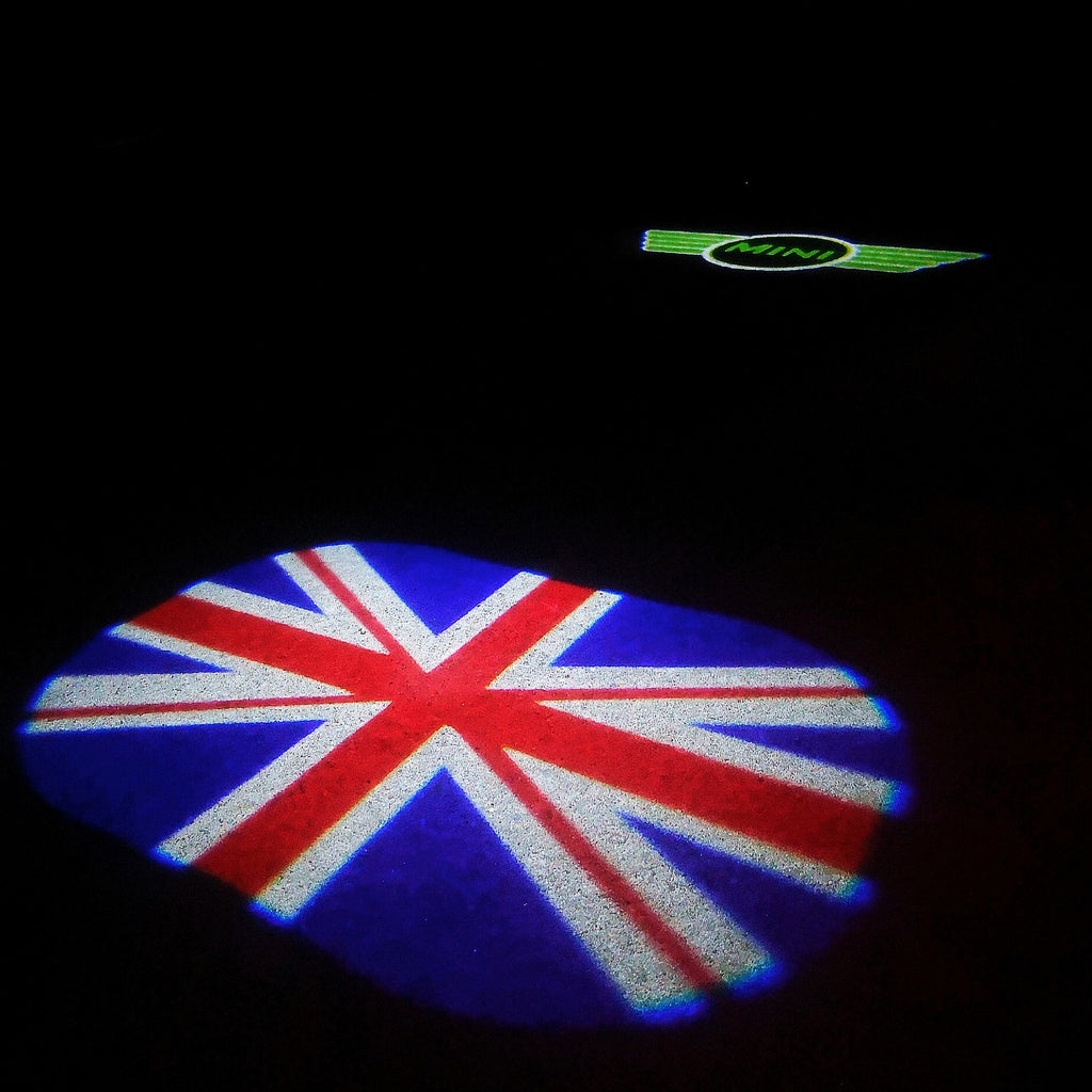 BRITISH NATIONAL FLAG LOGO PROJECROTR LIGHTS Nr.46 (Menge 1 = 2 Logo Film / 2 Türleuchten)