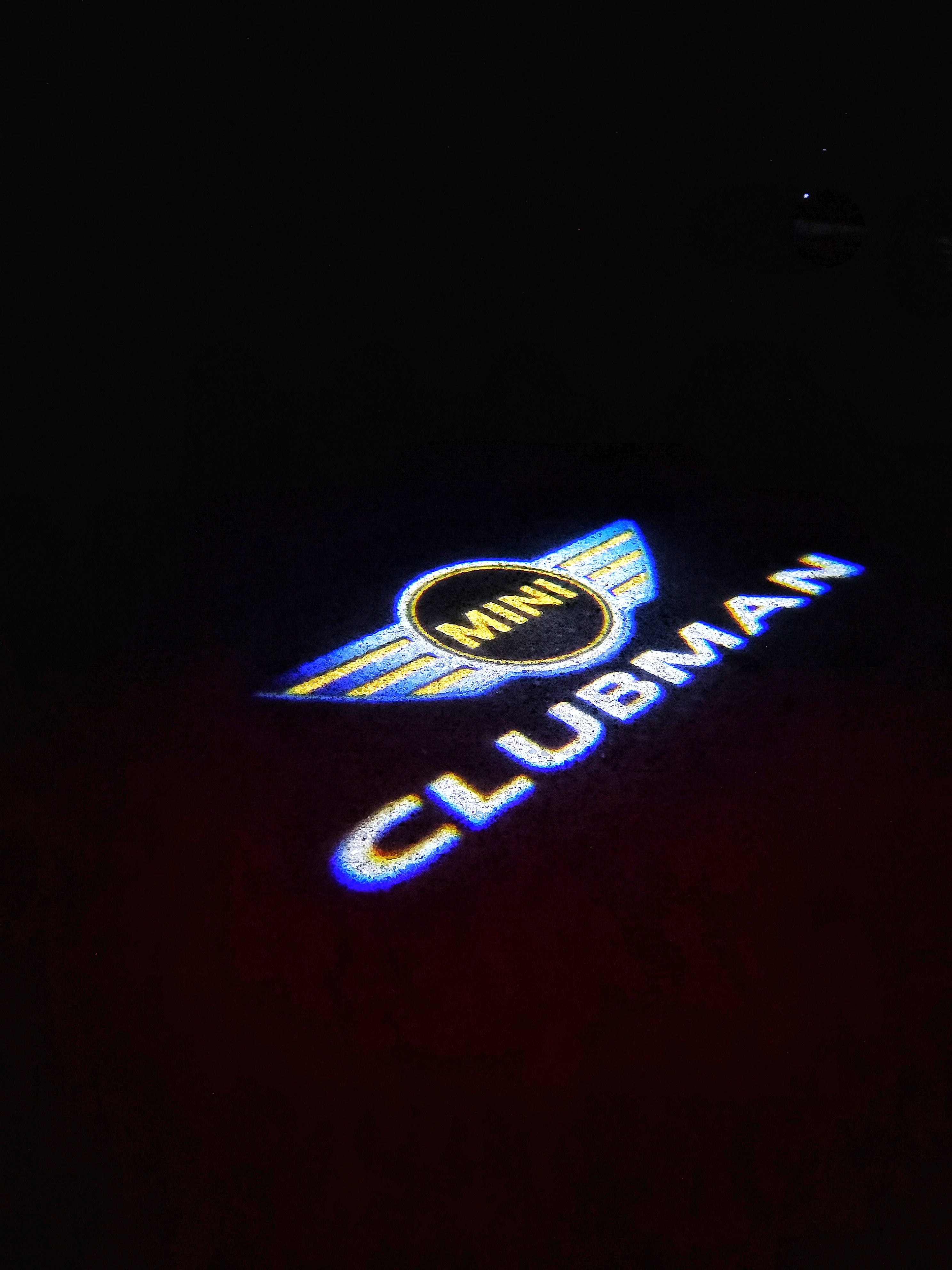 MINI CLUBMAN LOGO PROJECROTR LIGHTS Nr.119 (quantity 1 = 2 Logo Film/2 door lights)