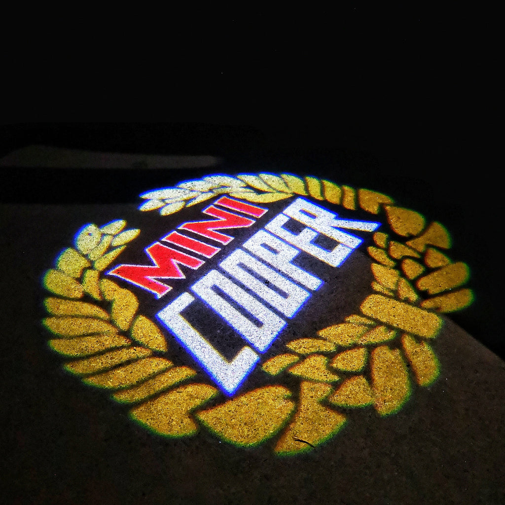 MINI COOPER LOGO PROJECROTR LIGHTS Nr.34 (quantità 1 = 2 Logo Film / 2 luci porta)