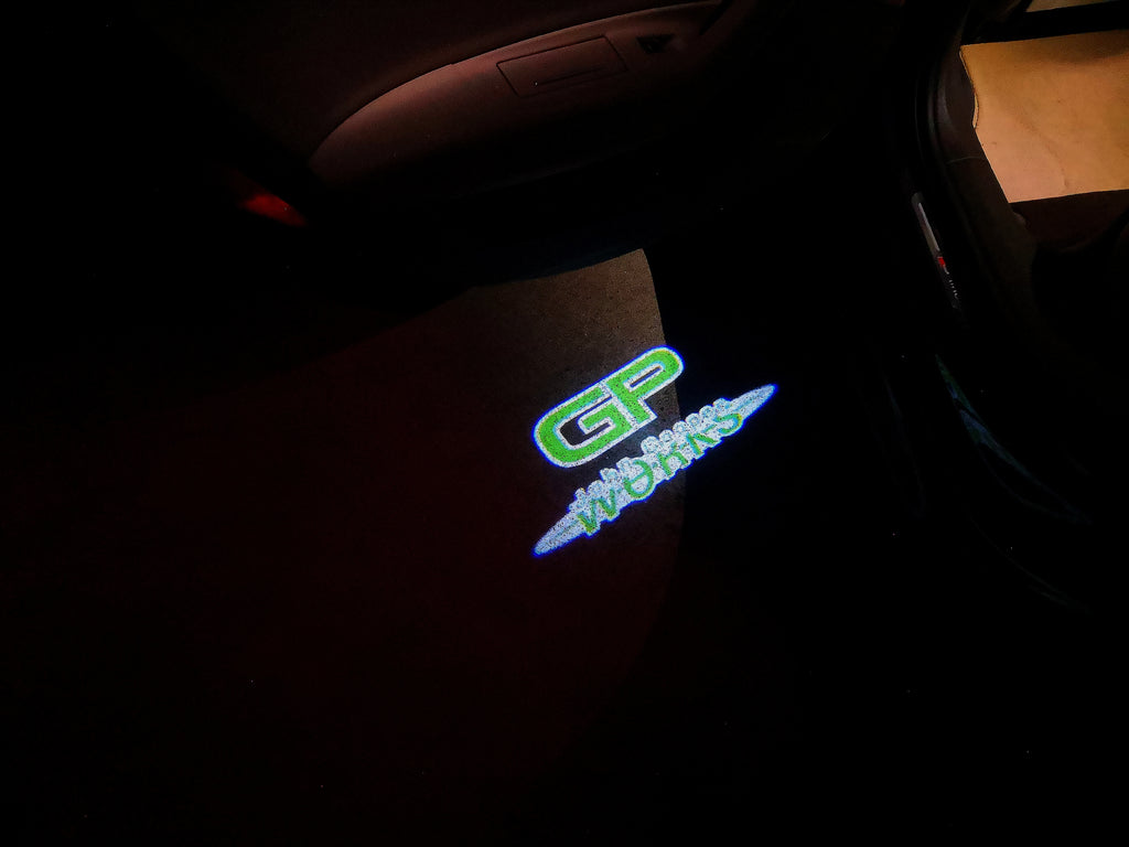 MINI GP JOHN COOPER TRABAJA LOGOTIPO PROJECROTR LIGHTS Nr.156 (cantidad 1 = 2 película logo / 2 luces de puerta)