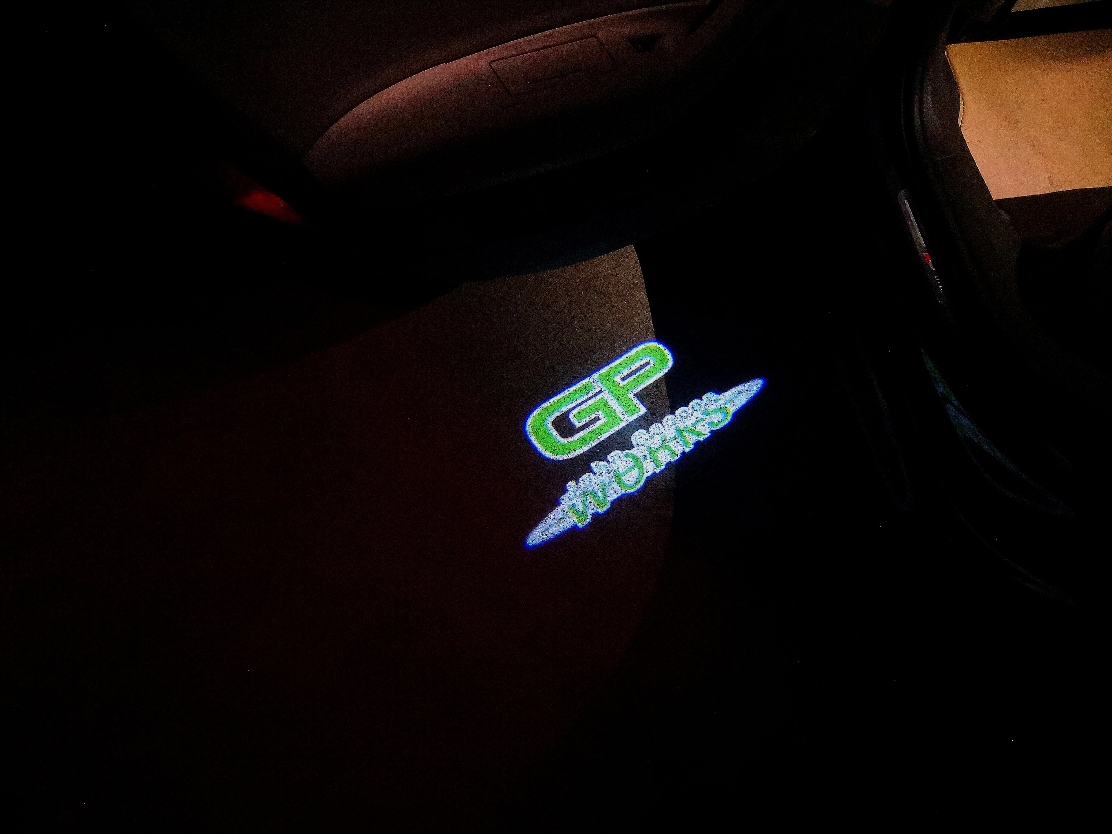 MINI GP JOHN COOPER TRABAJA LOGOTIPO PROJECROTR LIGHTS Nr.156 (cantidad 1 = 2 película logo / 2 luces de puerta)