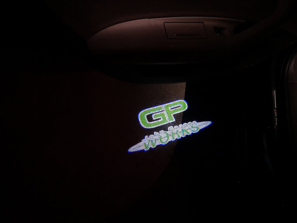 MINI GP JOHN COOPER TRABAJA LOGOTIPO PROJECROTR LIGHTS Nr.156 (cantidad 1 = 2 película logo / 2 luces de puerta)