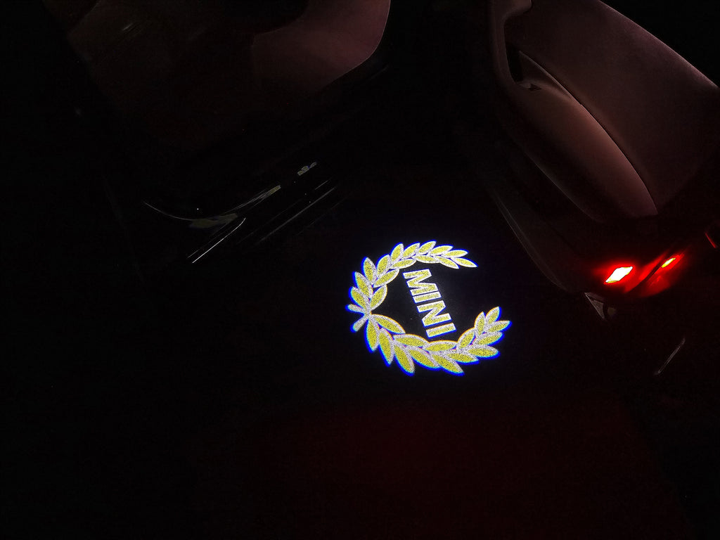 MINI LUCES DE PROYECTOR LOGO Nr.88 (cantidad 1 = 2 Película de Logo / 2 luces de puerta)