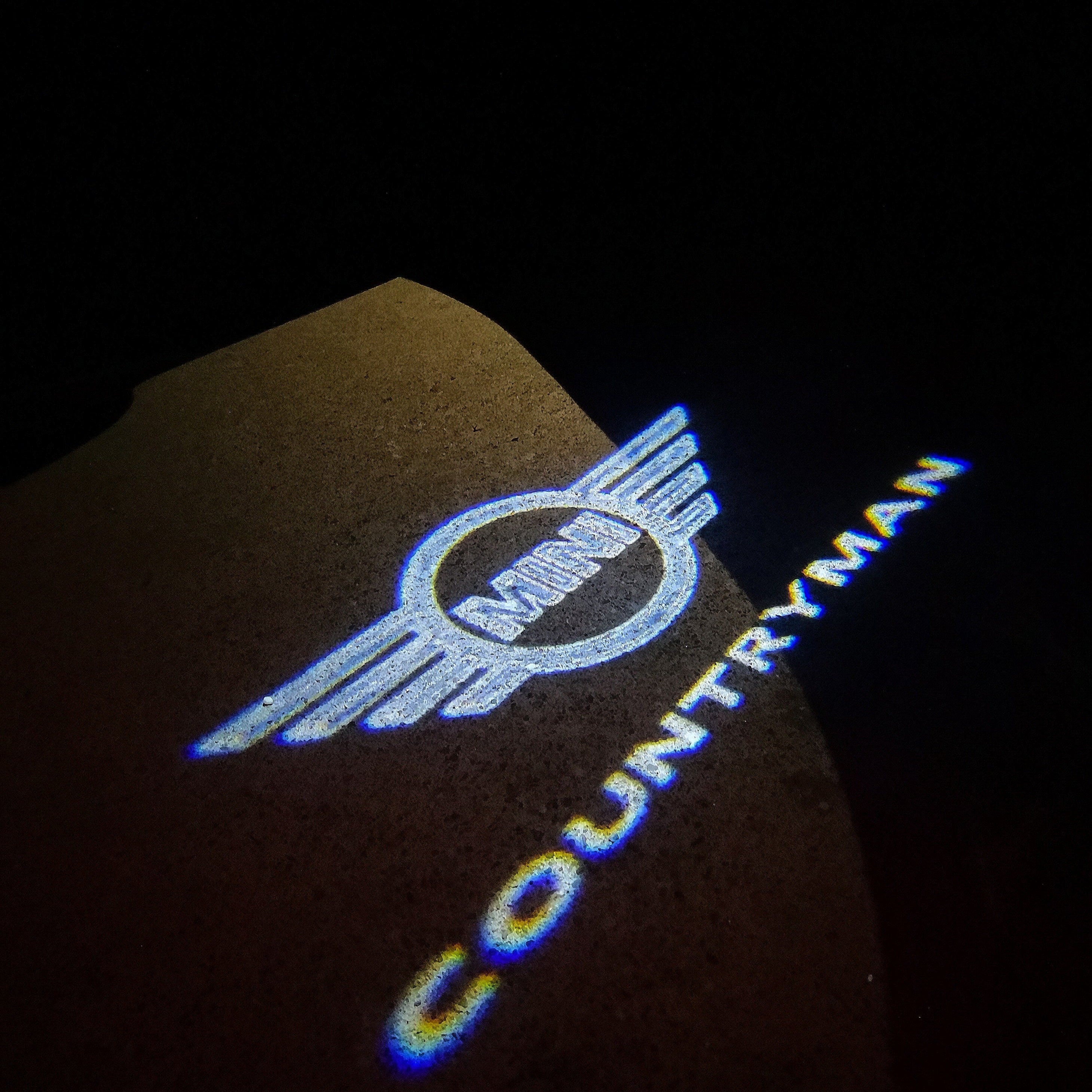 MINI COUNTRYMAN LOGO PROJECROTR LIGHTS Nr.29 (Menge 1 = 2 Logo Film / 2 Türleuchten)