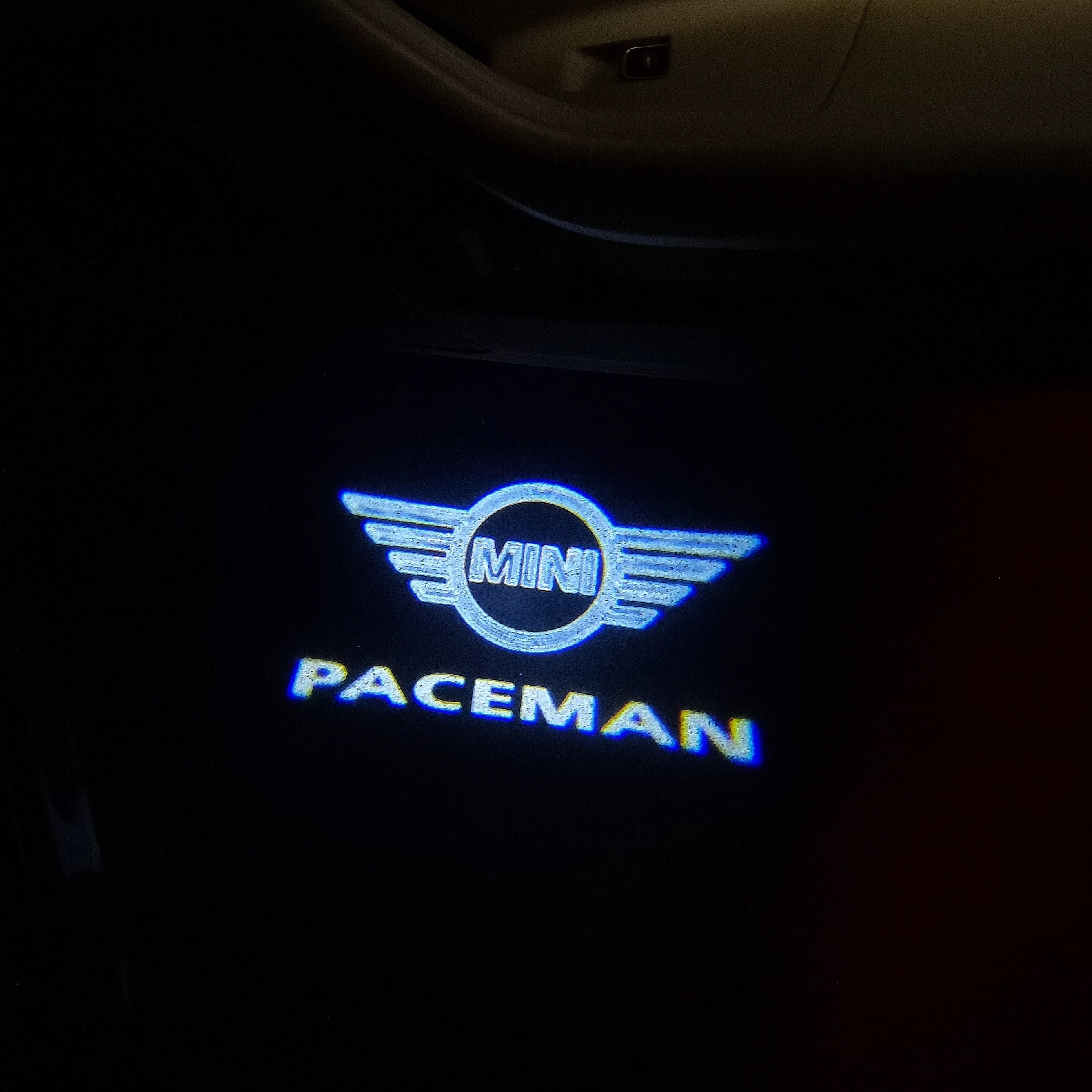 MINI PACEMAN LOGO PROJECROTR LIGHTS Nr.32 (Menge 1 = 2 Logo Film / 2 Türleuchten)