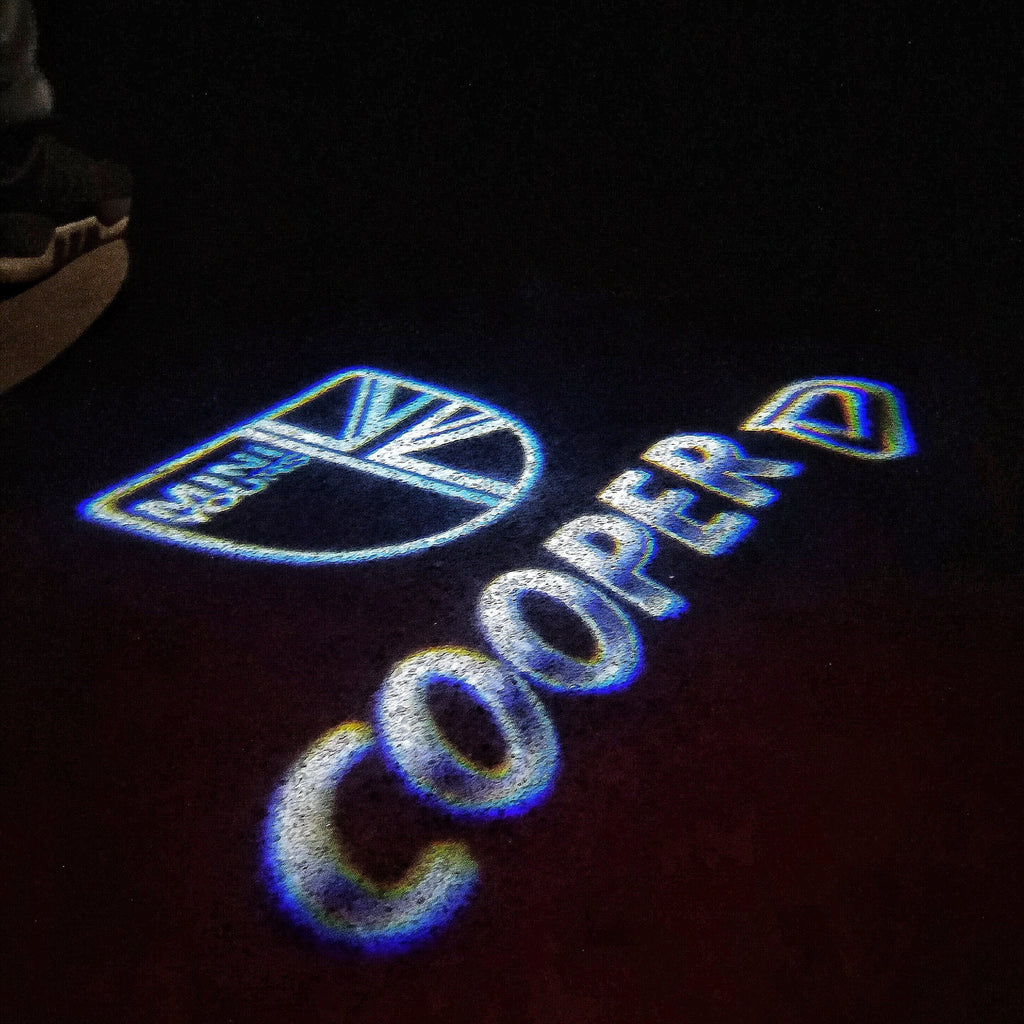 MINI COOPER D LOGO PROJECROTR LIGHTS Nr.39 (quantità 1 = 2 Logo Film / 2 luci porta)