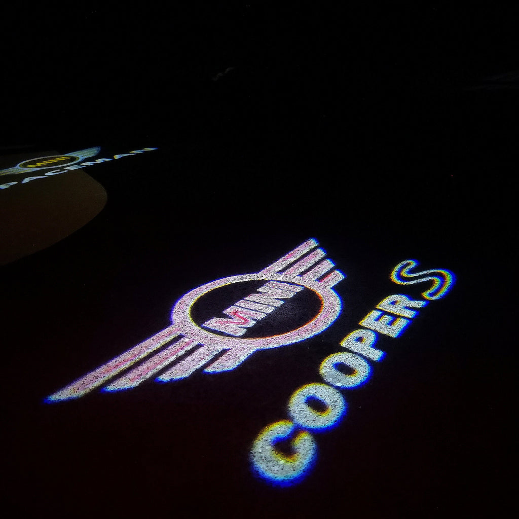 MINI COOPER S LOGO PROJECROTR LIGHTS Nr.144 (cantidad 1 = 2 logo película / 2 luces de puerta)