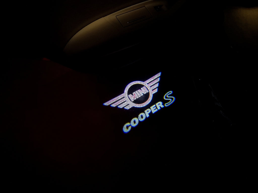MINI COOPER S LOGO PROJECROTR أضواء Nr.125 (كمية 1 = 2 شعار فيلم / 2 أضواء الباب)