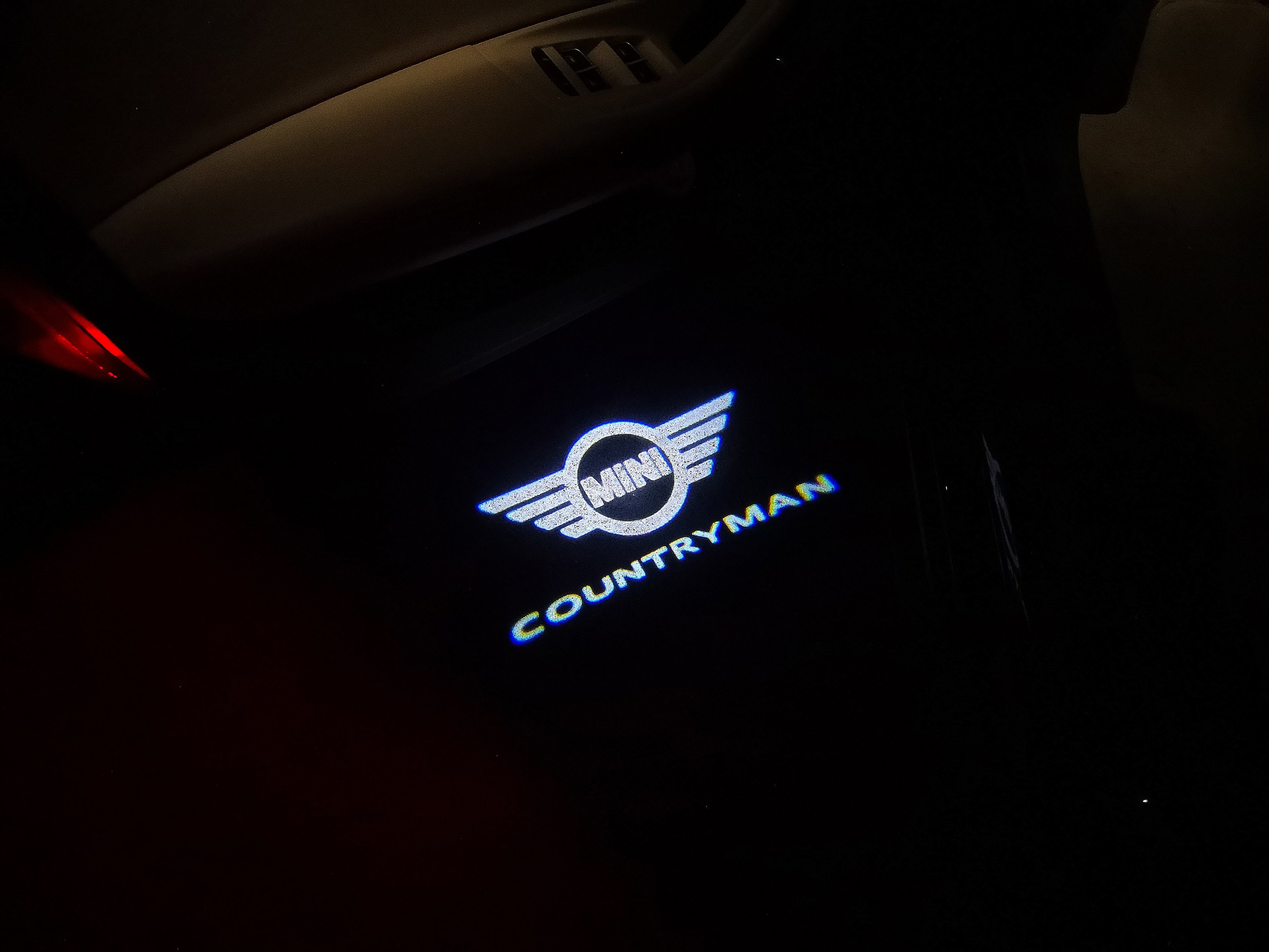 MINI COUNTRYMAN LOGO PROJECROTR LIGHTS Nr.128 (cantidad 1 = 2 logo película / 2 luces de puerta)