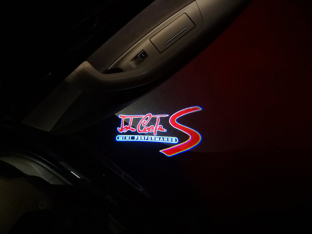LOGOTIPO DE JOHN COOPER PROJECROTR LIGHTS Nr.108 (cantidad 1 = 2 logo película / 2 luces de puerta)
