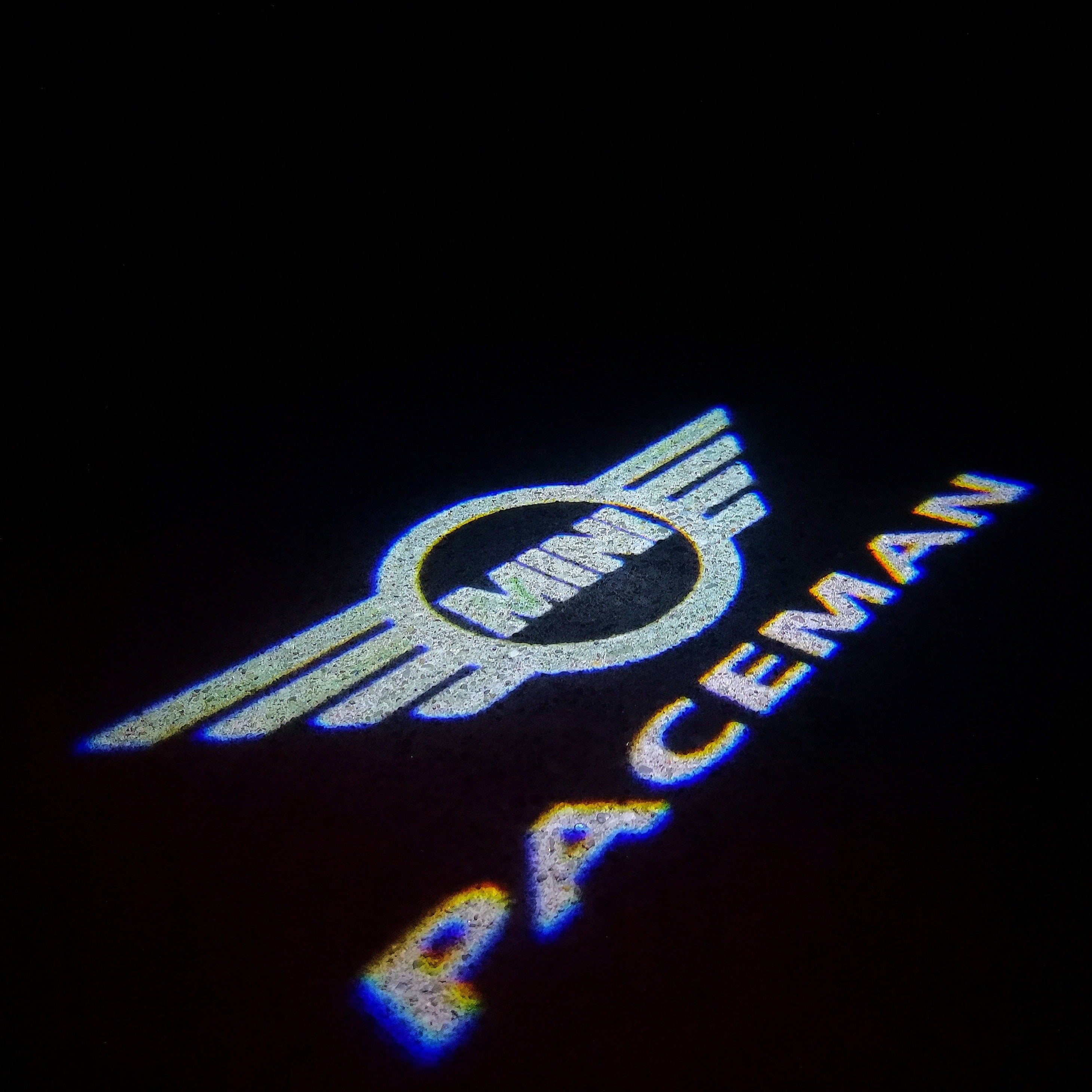 LUCES DE PROYECTOR CON LOGO MINI PACEMAN Nr.132 (cantidad 1 = 2 Película de Logo / 2 luces de puerta)