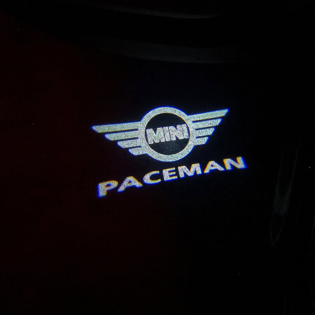 LUCES DE PROYECTOR CON LOGO MINI PACEMAN Nr.132 (cantidad 1 = 2 Película de Logo / 2 luces de puerta)