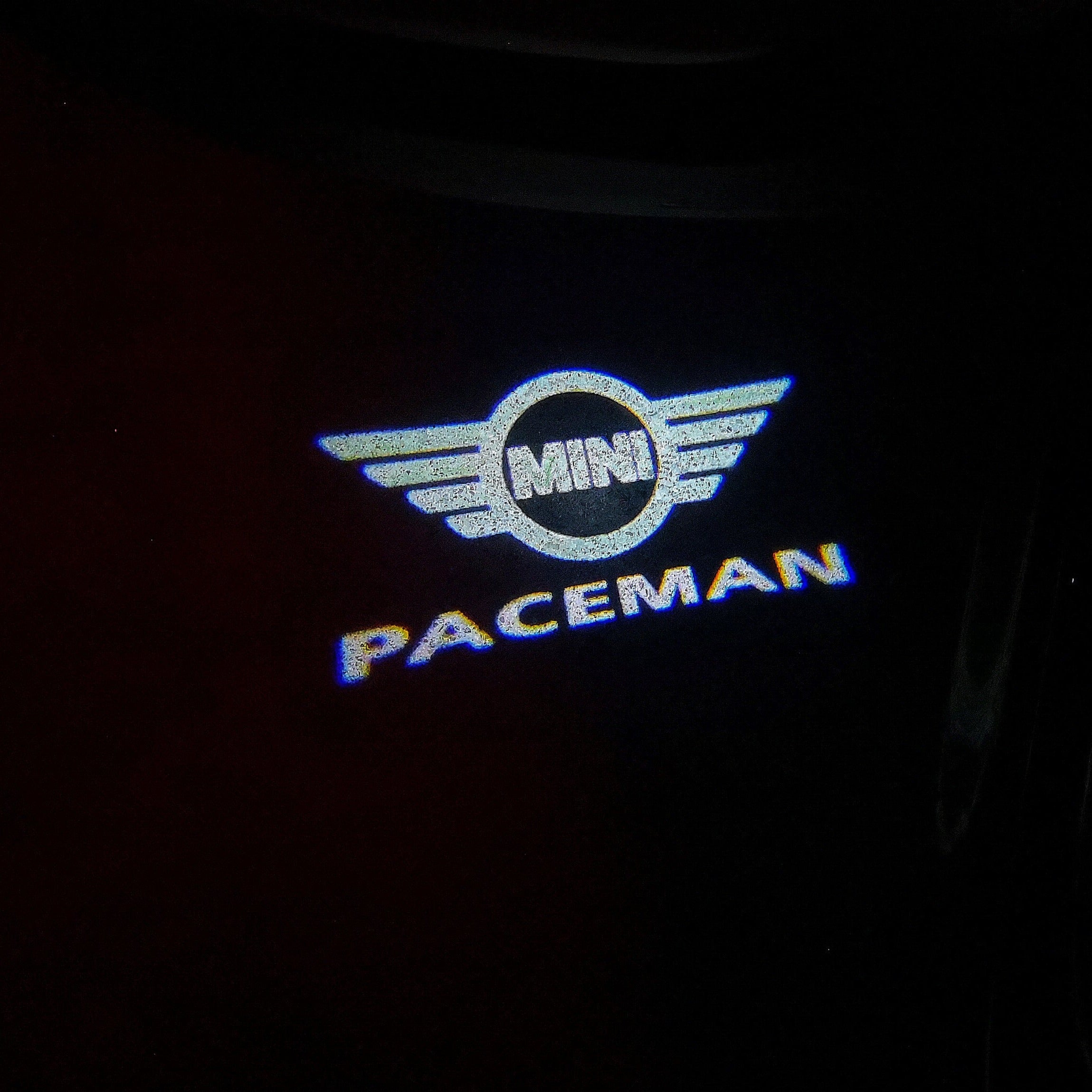 LUCES DE PROYECTOR CON LOGO MINI PACEMAN Nr.132 (cantidad 1 = 2 Película de Logo / 2 luces de puerta)