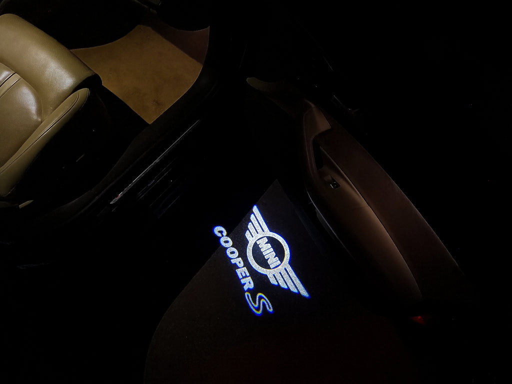 MINI COOPER S LOGO PROJECROTR LIGHTS Nr.139 (cantidad 1 = 2 logo película / 2 luces de puerta)