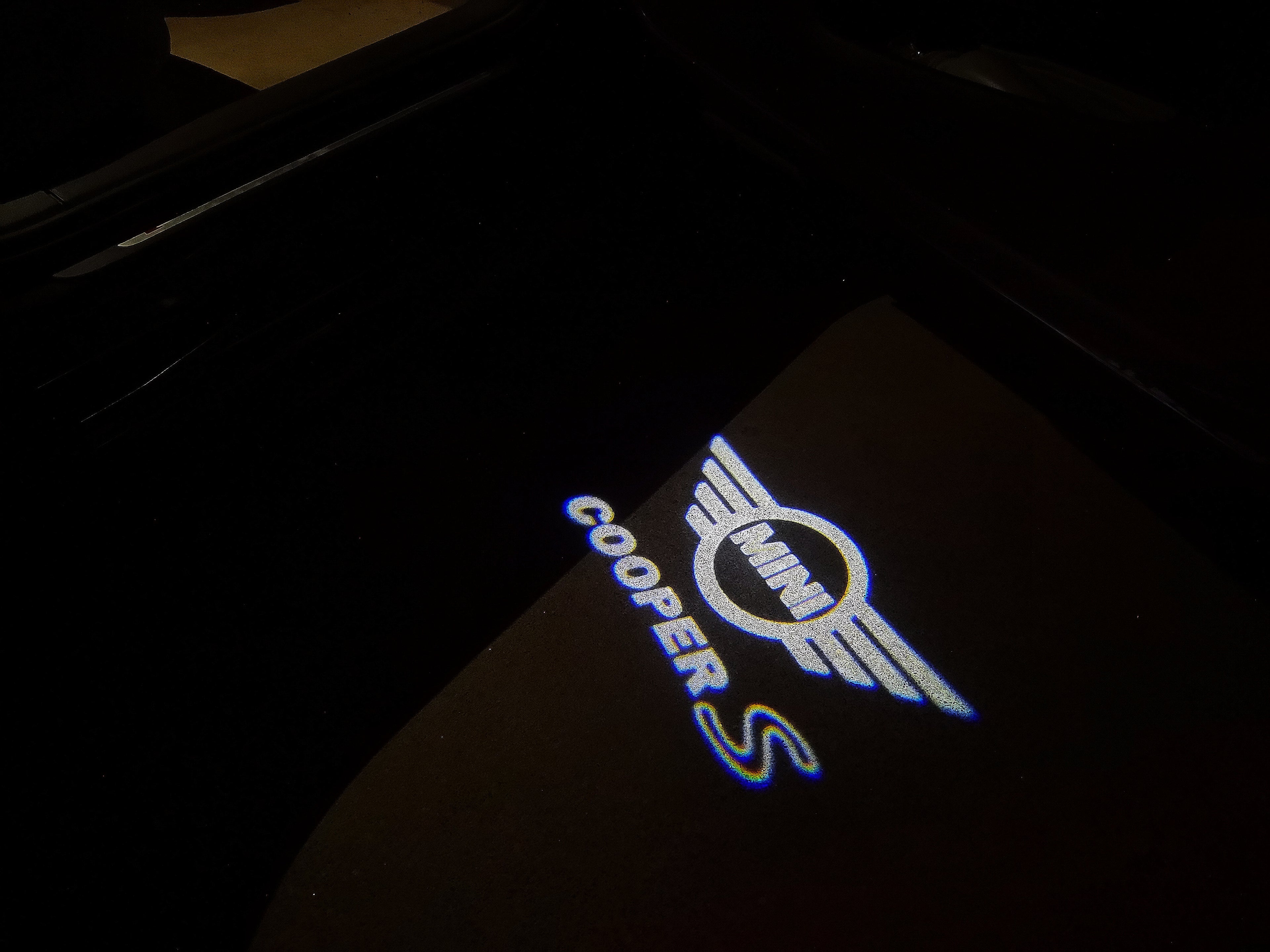 MINI COOPER S LOGO PROJECROTR LIGHTS Nr.139 (cantidad 1 = 2 logo película / 2 luces de puerta)