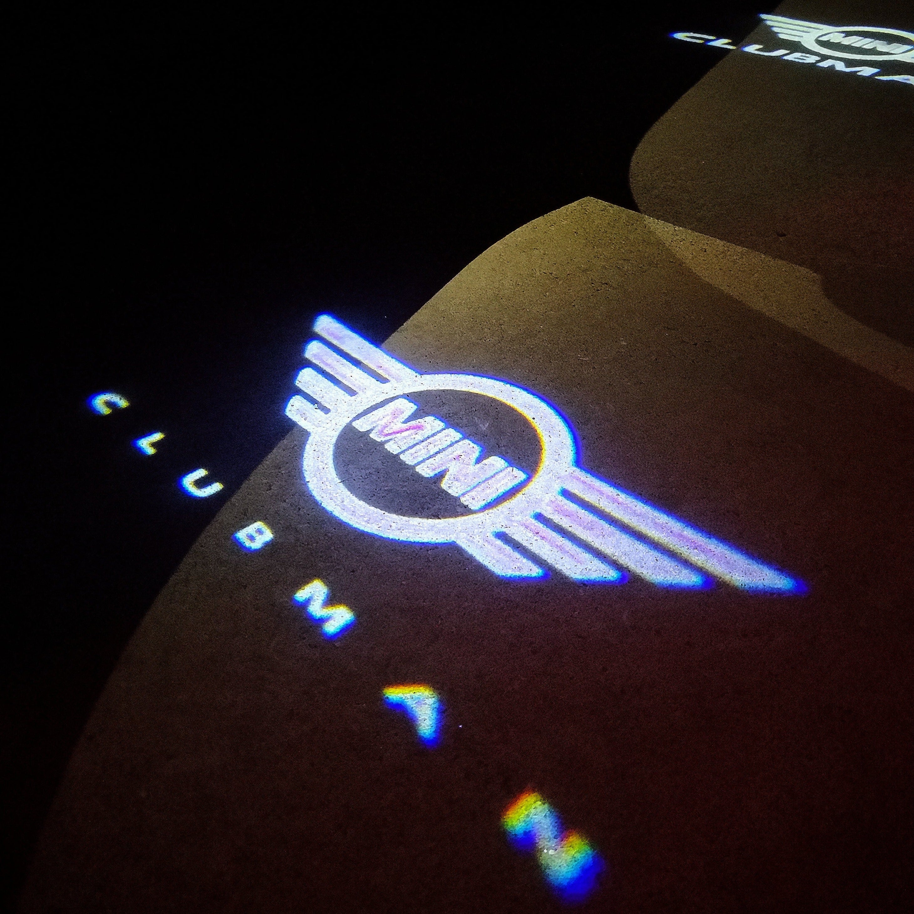 MINI CLUBMAN LOGO PROJECROTR LIGHTS Nr.143 (cantidad 1 = 2 logo película / 2 luces de puerta)
