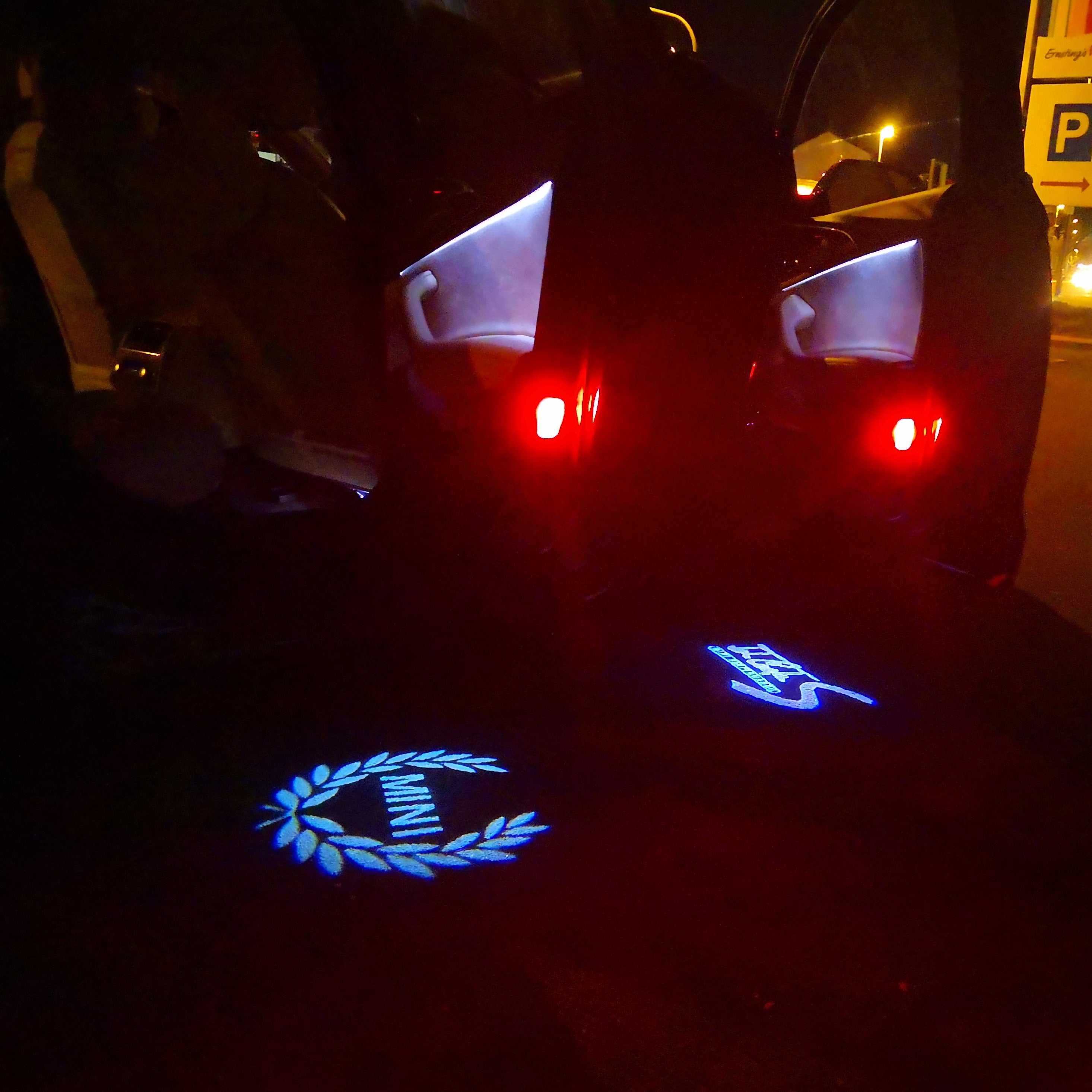 LOGOTIPO DE JOHN COOPER PROJECROTR LIGHTS Nr.107 (cantidad 1 = 2 logo película / 2 luces de puerta)