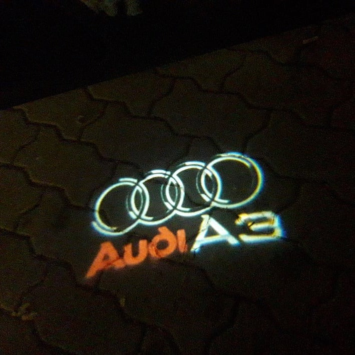 AUDI LOGO PROJECTOR LIGHTS Nr.41 (Menge 1 = 2 Logo Films / 2 Türlichter)