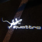 AUDI QUATTRO GECKO LOGO PROJECTOR LIGHTS Nr.62 (الكمية 1 = 2 فيلم شعار / 2 باب)