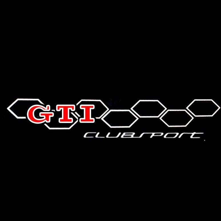 Volkswagen Türleuchten GTI Logo Nr. 19 (Menge 1 = 2 Logofolie / 2 Türleuchten)