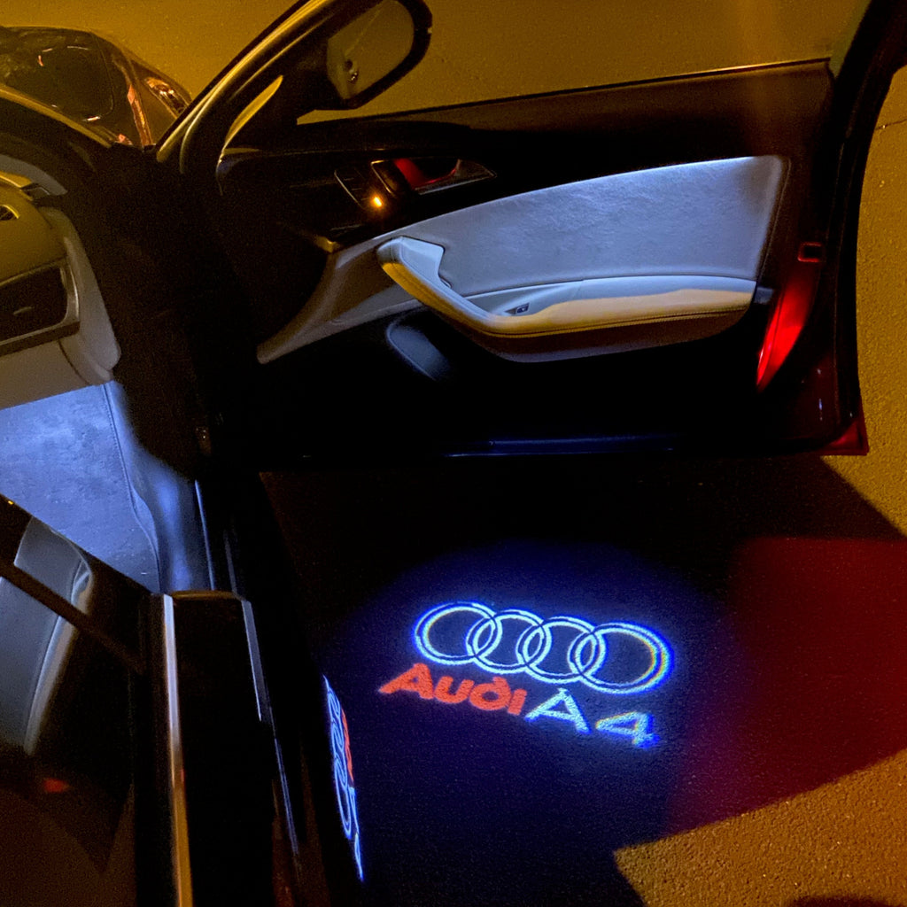 AUDI LOGO PROJECTOT LIGHTS Nr.42 (Menge 1 = 2 Logofolien /2 Türleuchten)