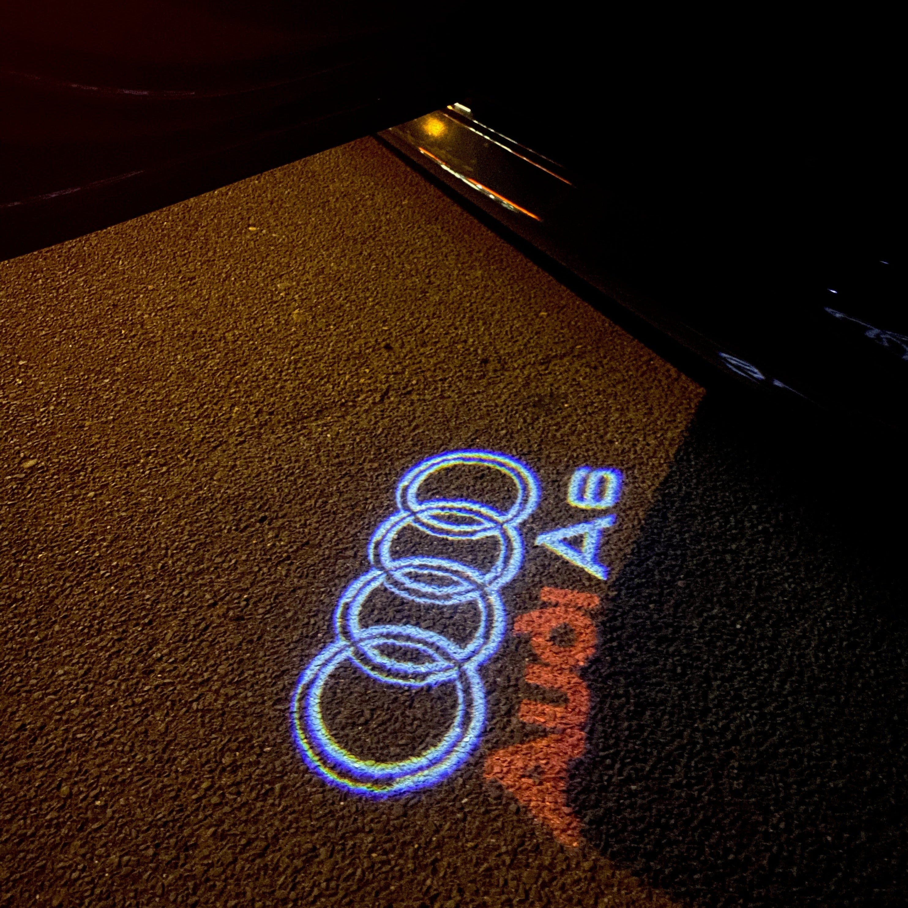 AUDI LOGO PROJECTOT LIGHTS Nr.44 (cantidad 1 = 2 logo films /2 luces de puerta)