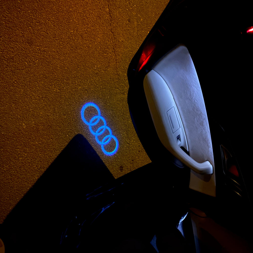 AUDI LOGO PROJECTOT LIGHTS Nr.08 (quantité 1 = 2 Logo Films /2 feux de porte)
