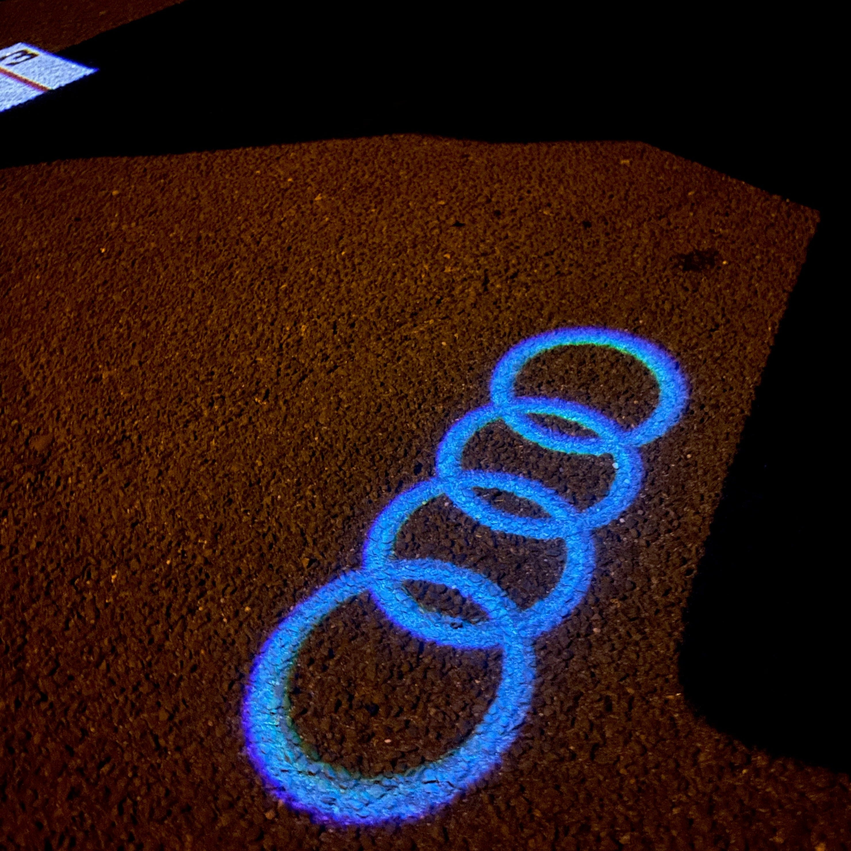 AUDI LOGO PROJECTOT LIGHTS Nr.08 (quantité 1 = 2 Logo Films /2 feux de porte)