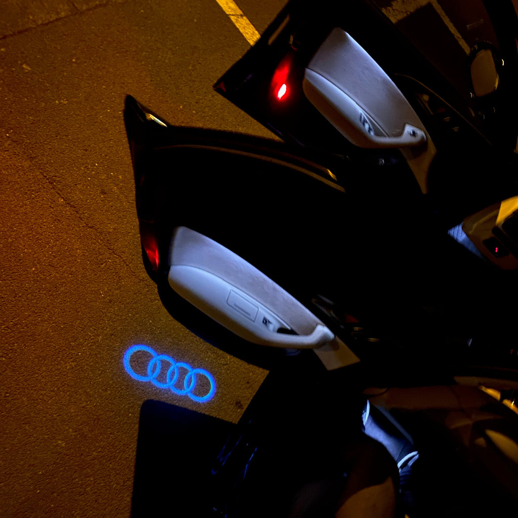 AUDI LOGO PROJECTOT LIGHTS Nr.08 (quantité 1 = 2 Logo Films /2 feux de porte)