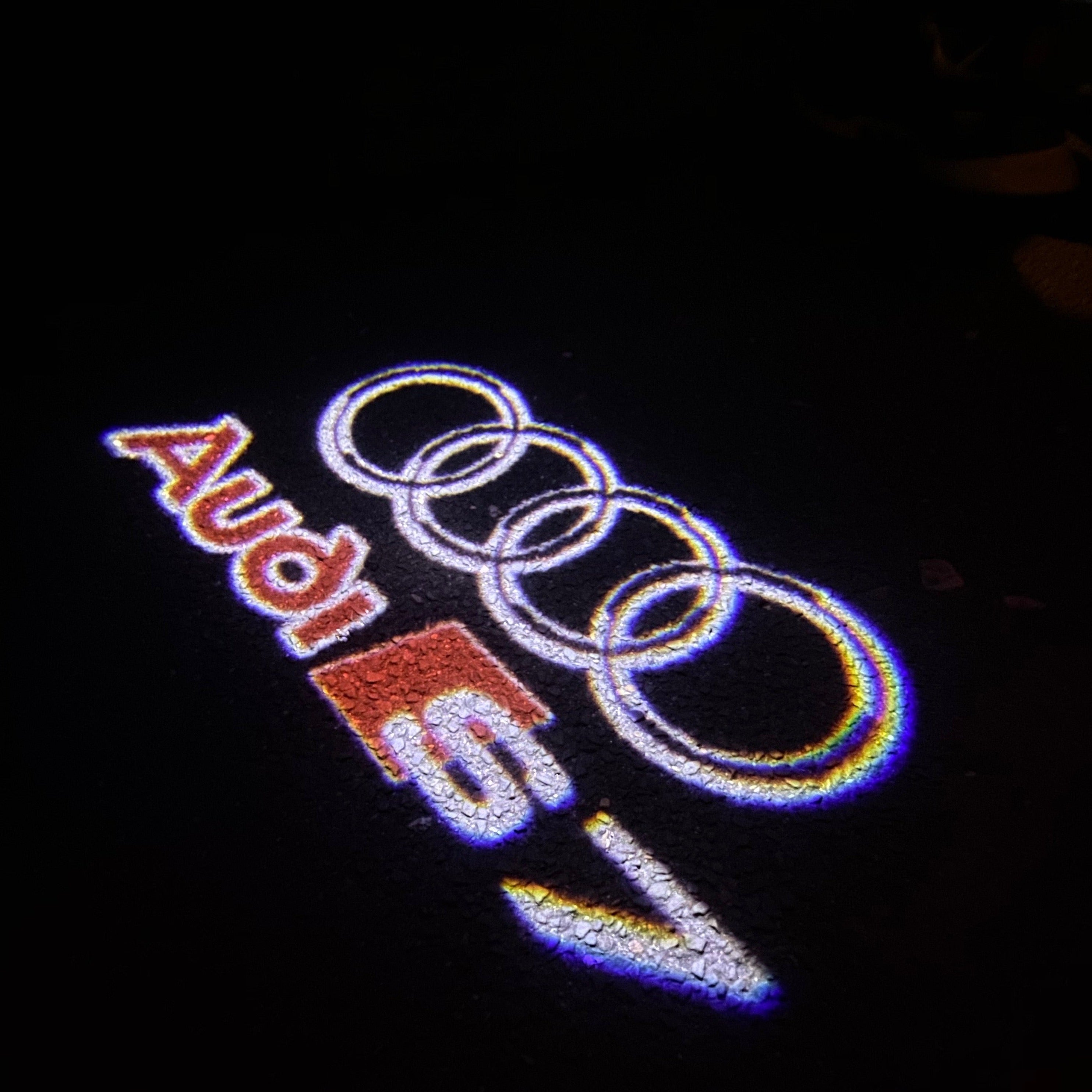 AUDI LOGO PROJECTOR LIGHTS Nr.37 (Menge 1 = 2 Logo Films / 2 Türlichter)