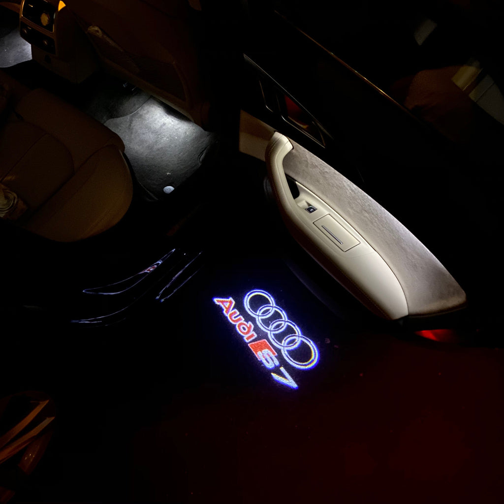 AUDI LOGO PROJECTOR LIGHTS Nr.37 (Menge 1 = 2 Logo Films / 2 Türlichter)
