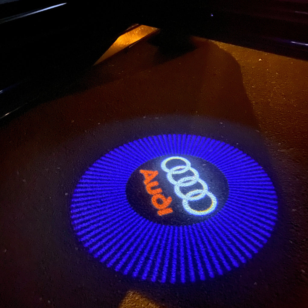 LUCES AUDI LOGO PROJECTOT Nr.05 (cantidad 1 = 2 películas con logotipo / 2 luces de puerta）