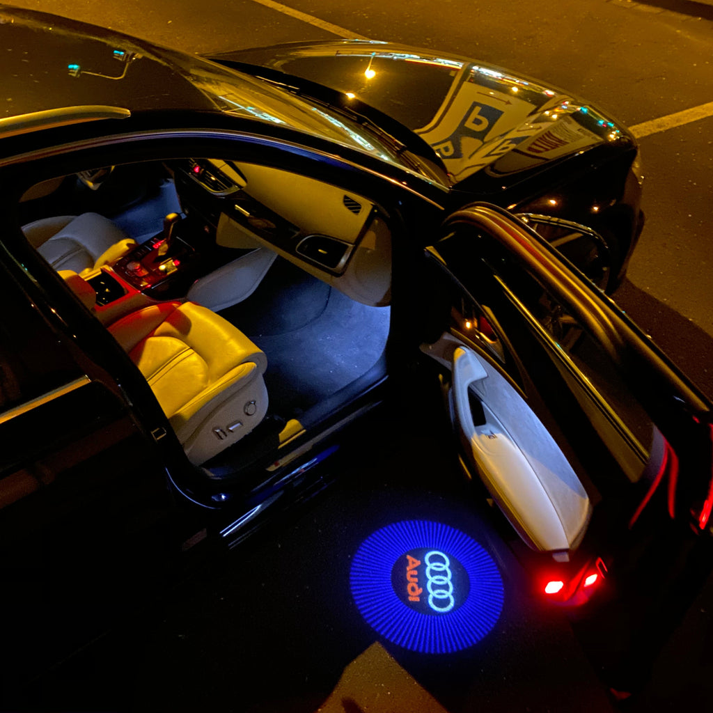 LUCES AUDI LOGO PROJECTOT Nr.05 (cantidad 1 = 2 películas con logotipo / 2 luces de puerta）