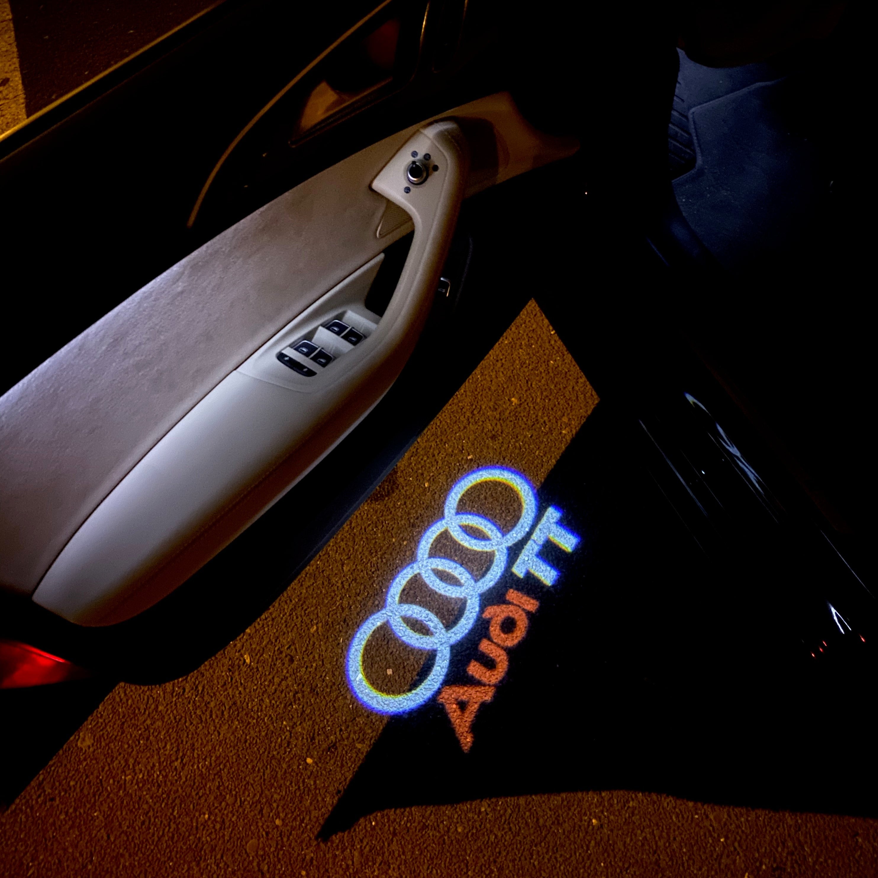 LAMPES DE PROJECTEUR AUDI LOGO Nr.107 (quantité 1 = 2 films de logo / 2 lumières de porte)