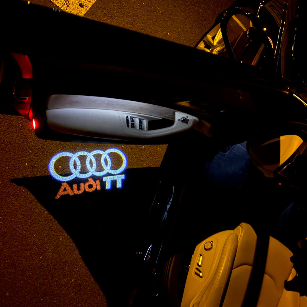 LAMPES DE PROJECTEUR AUDI LOGO Nr.107 (quantité 1 = 2 films de logo / 2 lumières de porte)