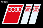 AUDI LOGO PROJECTOT LIGHTS Nr.103 (Menge 1 = 2 Logofolien /2 Türleuchten)