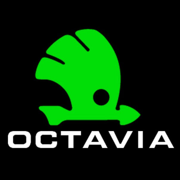 LUCI PROIETTORI LOGO SKODA Nr.78 (quantità 1 = 2 Logo Film / 2 luci porta)