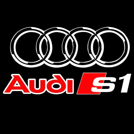 AUDI LOGO PROJECTOT LIGHTS Nr.32 (Menge 1 = 2 Logofolien /2 Türleuchten)