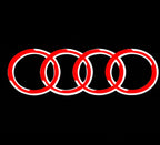 AUDI RING LOGO PROJECTOT LIGHTS Nr.143 (Menge 1 = 2 Logofolien /2 Türleuchten)