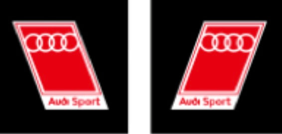 AUDI LOGO PROJECTOT LIGHTS Nr.112 (الكمية 1 = 2 شعار الأفلام / 2 أضواء الباب)
