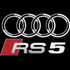 AUDI LOGO PROJECTOT LIGHTS Nr.136 (الكمية 1 = 2 Logo Films /2 أضواء الباب)