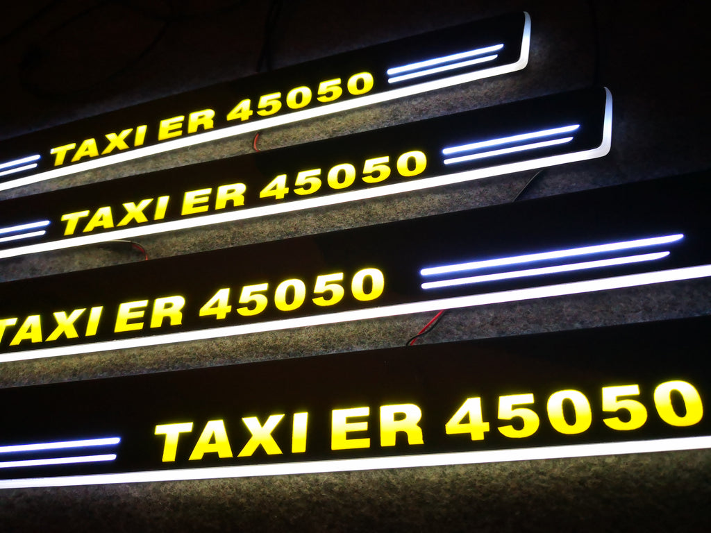 Kooperation mit Taxiunternehmen, LED Moving Scuff Plate und Logo Türleuchten für mercedes benz E KLASSES
