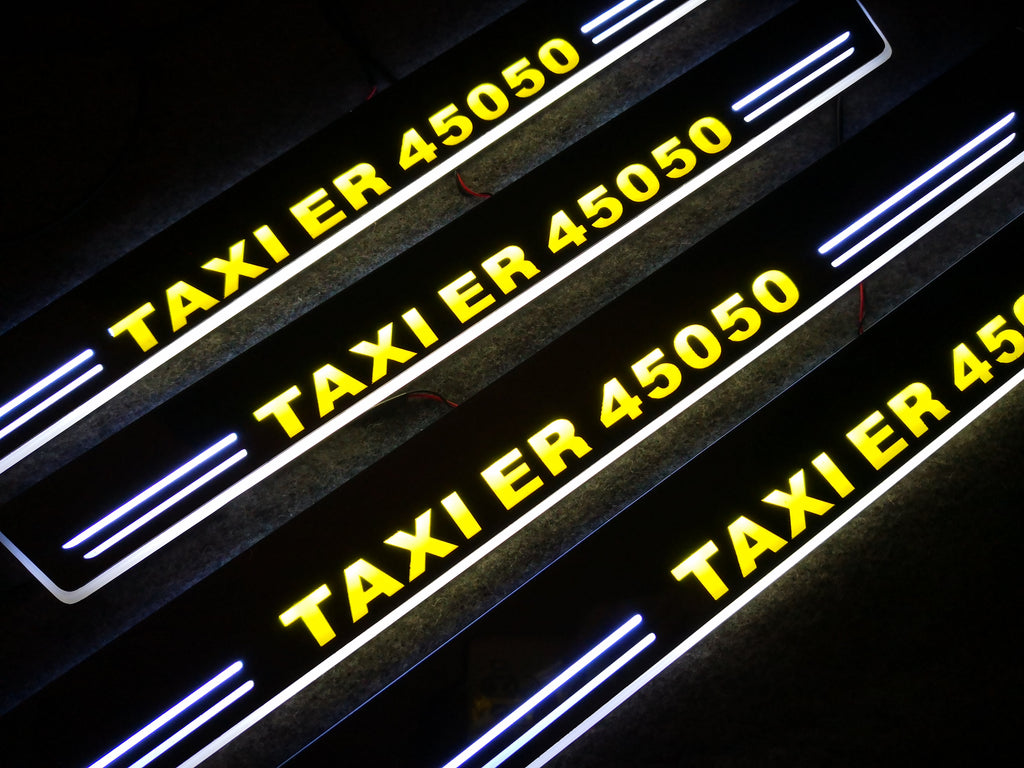 Kooperation mit Taxiunternehmen, LED Moving Scuff Plate und Logo Türleuchten für mercedes benz E KLASSES