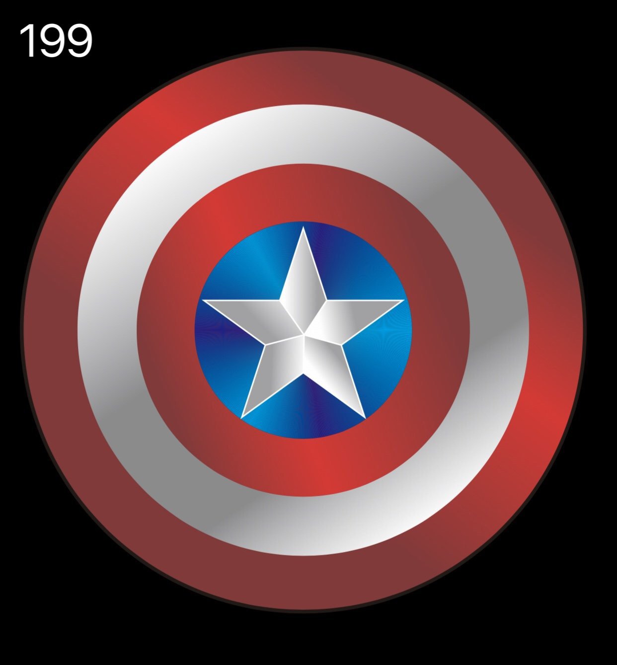 Captain America Logo Nr.213 (quantité 1 = 2 films de logo / 2 lumières de porte)