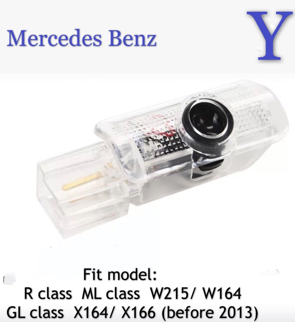 أضواء بروجكتور شعار MERCEDES BENZ رقم 01 (الكمية 1 = 1 مجموعة / 2 أضواء باب)