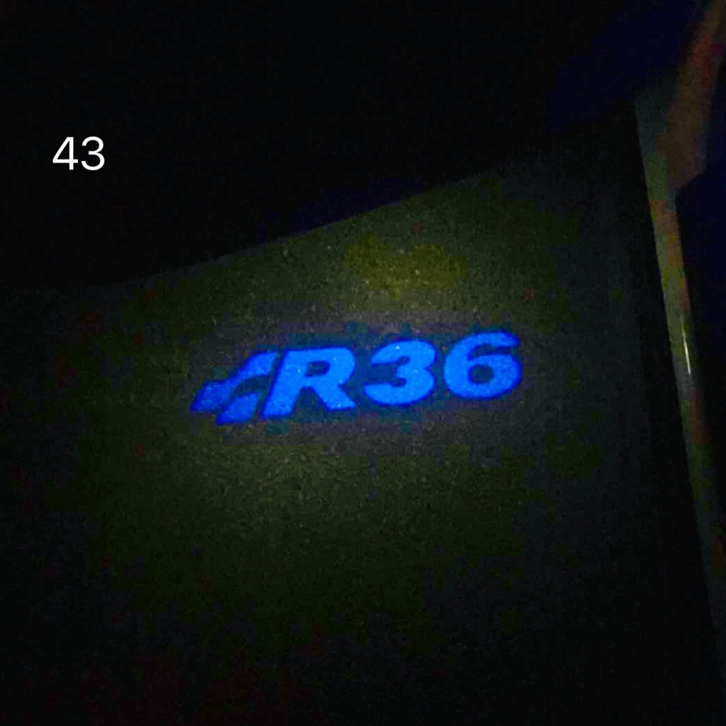 Volkswagen Türlichter R36 Logo Nr. 38(Menge 1 = 2 Logo Film / 2 Türlichter)