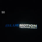 Volkswagen Türleuchten BLUE MOTION Logo Nr. 26 (Menge 1 = 2 Logofolien /2 Türleuchten)