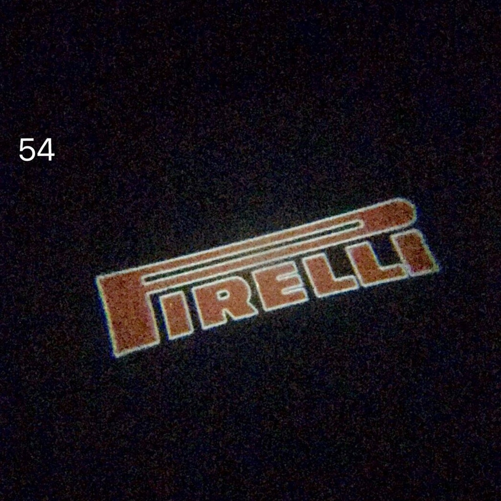 Volkswagen Türleuchten PIRELLI Logo Nr. 27 (Anzahl 1 = 2 Logo-Folien / 2 Türleuchten）